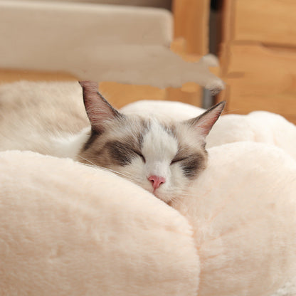 Pet Bed Mat New Pet Soft Dog Cat Blanket  Flower Shaped Doghouse