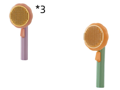New Pet Cat Brush Hot Selling Hand-held Steel Wire Self-cleaning Comb Looper For Hair Removal