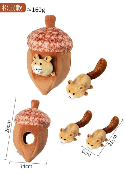 Tree hole house squirrel nut set pet dog hide and seek